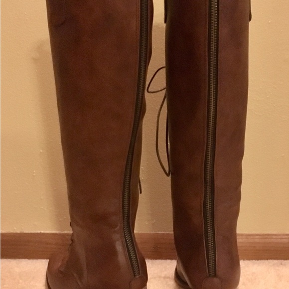 Great addition to any wardrobe lace up cognac brown boots - Picture 3 of 4